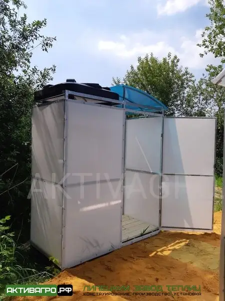 Дачная душевая кабина «Атлантика» люкс с тамбуром Дачная душевая кабина «Атлантика» люкс с тамбуром